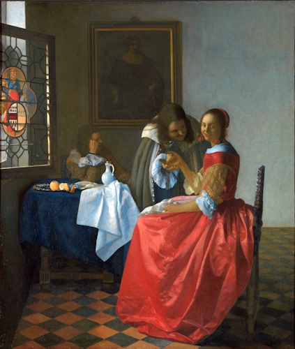 ヨハネス・フェルメール 《ワイングラスを持つ娘》 1659～1660年頃 ブラウンシュヴァイク、アントン・ウルリッヒ美術館