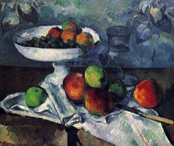 ポール・セザンヌ 《果物鉢とコップとりんご》 1880年頃 キャンバス/油彩 46×55�p ニューヨーク近代美術館