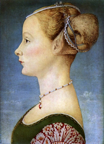 アントニオ・デル・ポライウォーロ 《婦人の肖像》 1475頃 油彩・板 46×33cm ポルディ・ペッツオーリ美術館